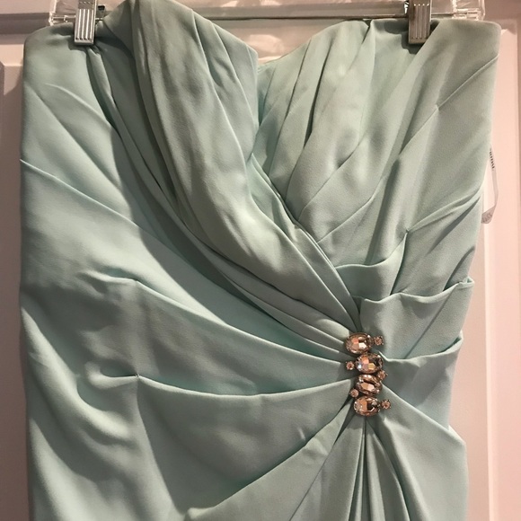 Bridesmaid dress  mint green color - Picture 2 of 2